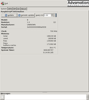 GUI, Raspberry Pi system-information