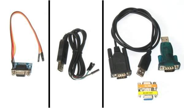 necessary adapters for a serial console